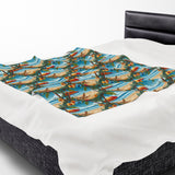 Summer Design 11 on Velveteen Plush Blanket - Perfect for Home Decor and Gifts