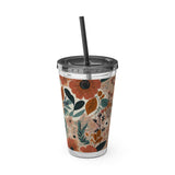 Summer Design 01 on Sunsplash Tumbler with Straw, 16oz