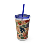 Summer Design 03 on Sunsplash Tumbler with Straw, 16oz
