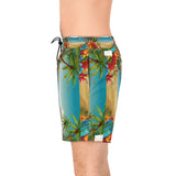 Summer Design 10 on Men's Floral Print Swim Shorts - Perfect for Summer Beach Days