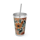 Summer Design 01 on Sunsplash Tumbler with Straw, 16oz