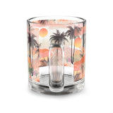 Summer Design 04 on Glass Mug - 10oz Botanical Coffee Cup for Tea Lovers