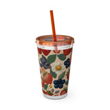Summer Design 03 on Sunsplash Tumbler with Straw, 16oz