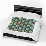 Summer Design 11 on Velveteen Plush Blanket - Perfect for Home Decor and Gifts