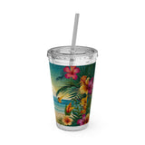 Summer Design 12 on Sunsplash Tumbler with Straw, 16oz