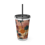 Summer Design 05 on Sunsplash Tumbler with Straw, 16oz