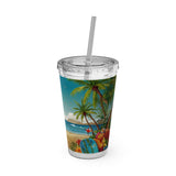 Summer Design 10 on Sunsplash Tumbler with Straw, 16oz