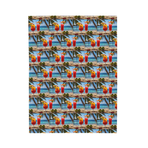 Summer Design 07 on Velveteen Plush Blanket - Perfect for Home Decor and Gifts