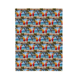 Summer Design 07 on Velveteen Plush Blanket - Perfect for Home Decor and Gifts