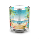 Summer Design 10 on Glass Mug - 10oz Botanical Coffee Cup for Tea Lovers