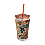 Summer Design 03 on Sunsplash Tumbler with Straw, 16oz