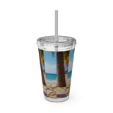 Summer Design 09 on Sunsplash Tumbler with Straw, 16oz