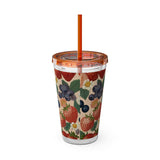 Summer Design 03 on Sunsplash Tumbler with Straw, 16oz