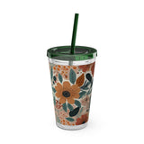 Summer Design 01 on Sunsplash Tumbler with Straw, 16oz