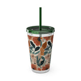 Summer Design 01 on Sunsplash Tumbler with Straw, 16oz