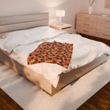 Summer Design 05 on Velveteen Plush Blanket - Perfect for Home Decor and Gifts