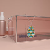Summer Design 10 on Oval Necklace - Elegant Jewelry for Nature Lovers