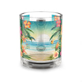 Summer Design 12 on Glass Mug - 10oz Botanical Coffee Cup for Tea Lovers