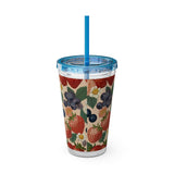 Summer Design 03 on Sunsplash Tumbler with Straw, 16oz
