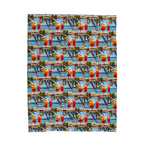 Summer Design 07 on Velveteen Plush Blanket - Perfect for Home Decor and Gifts