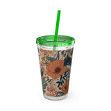 Summer Design 02 on Sunsplash Tumbler with Straw, 16oz