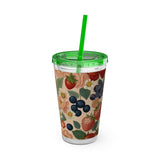 Summer Design 03 on Sunsplash Tumbler with Straw, 16oz