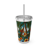 Summer Design 11 on Sunsplash Tumbler with Straw, 16oz