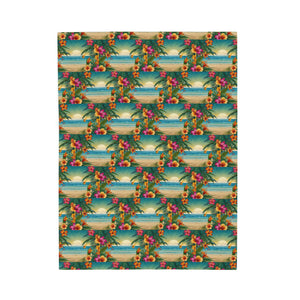 Summer Design 12 on Velveteen Plush Blanket - Perfect for Home Decor and Gifts