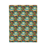Summer Design 12 on Velveteen Plush Blanket - Perfect for Home Decor and Gifts