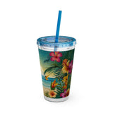 Summer Design 12 on Sunsplash Tumbler with Straw, 16oz