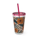 Summer Design 02 on Sunsplash Tumbler with Straw, 16oz