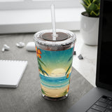 Summer Design 12 on Sunsplash Tumbler with Straw, 16oz