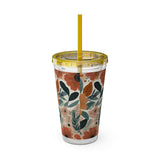 Summer Design 01 on Sunsplash Tumbler with Straw, 16oz