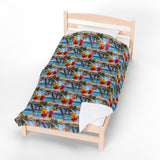 Summer Design 07 on Velveteen Plush Blanket - Perfect for Home Decor and Gifts
