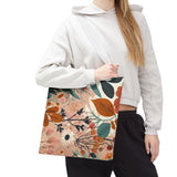 Summer Design 01 on Floral Tote Bag - Stylish Eco-Friendly Shopping Bag for Everyday Use