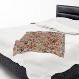 Summer Design 01 on Velveteen Plush Blanket - Perfect for Home Decor and Gifts