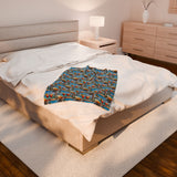 Summer Design 08 on Velveteen Plush Blanket - Perfect for Home Decor and Gifts