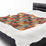Summer Design 06 on Velveteen Plush Blanket - Perfect for Home Decor and Gifts