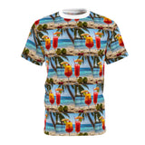 Summer Design 07 on Floral Unisex Cut & Sew Tee - Vibrant Garden Design for Everyday Wear