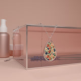 Summer Design 03 on Oval Necklace - Elegant Jewelry for Nature Lovers