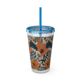 Summer Design 02 on Sunsplash Tumbler with Straw, 16oz