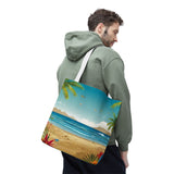 Summer Design 10 on Floral Tote Bag - Stylish Eco-Friendly Shopping Bag for Everyday Use