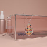 Summer Design 06 on Oval Necklace - Elegant Jewelry for Nature Lovers