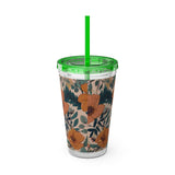 Summer Design 02 on Sunsplash Tumbler with Straw, 16oz