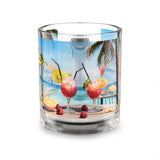 Summer Design 08 on Glass Mug - 10oz Botanical Coffee Cup for Tea Lovers