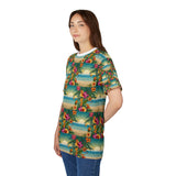 Summer Design 12 on Floral Unisex Cut & Sew Tee - Vibrant Nature Inspired Design for All Occasions