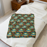 Summer Design 12 on Velveteen Plush Blanket - Perfect for Home Decor and Gifts