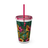 Summer Design 12 on Sunsplash Tumbler with Straw, 16oz
