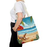 Summer Design 11 on Floral Tote Bag - Stylish Eco-Friendly Shopping Bag for Everyday Use