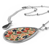 Summer Design 03 on Oval Necklace - Elegant Jewelry for Nature Lovers